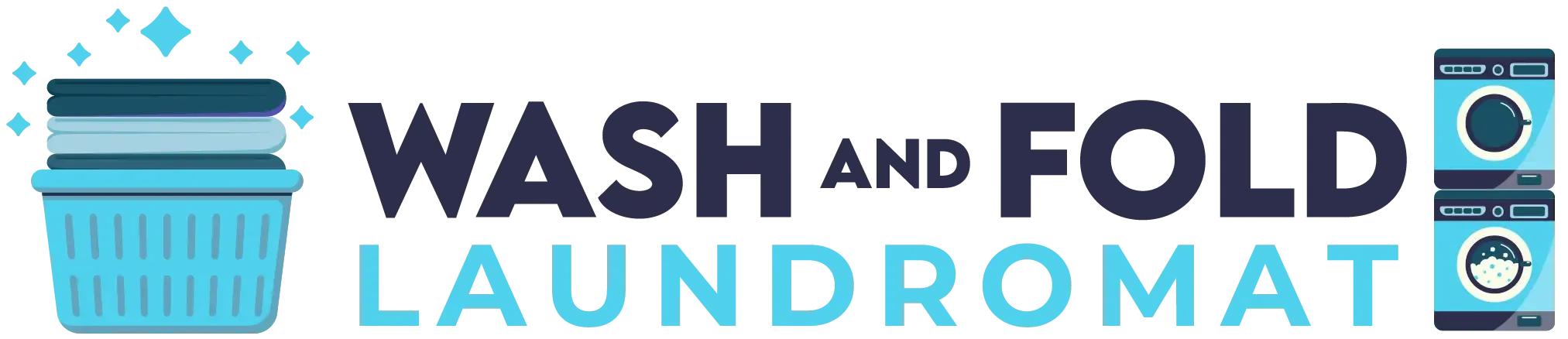 Wash And Fold Laundromat Logo